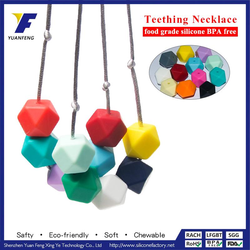 Fashionable Silicone Teething Necklace for Baby 5