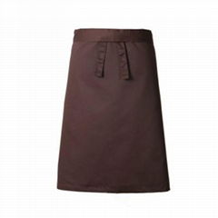 Custom cooking high quality waist cotton apron with one pockets