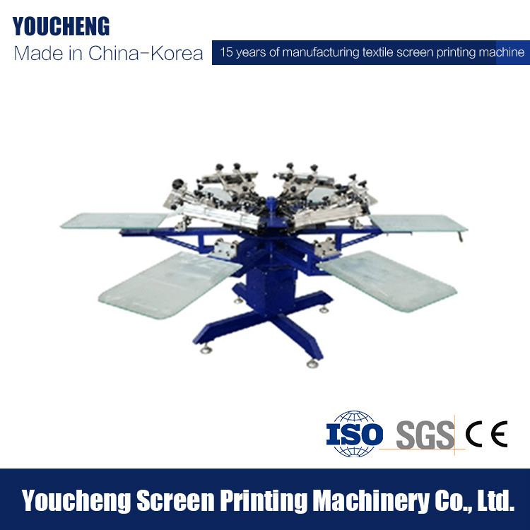 6 color t shirt screen printing machine