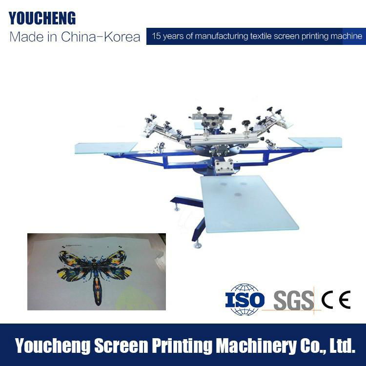 6 color t shirt screen printing machine 3