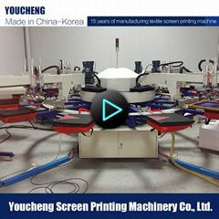 Fully automatic 4 color t shirt screen