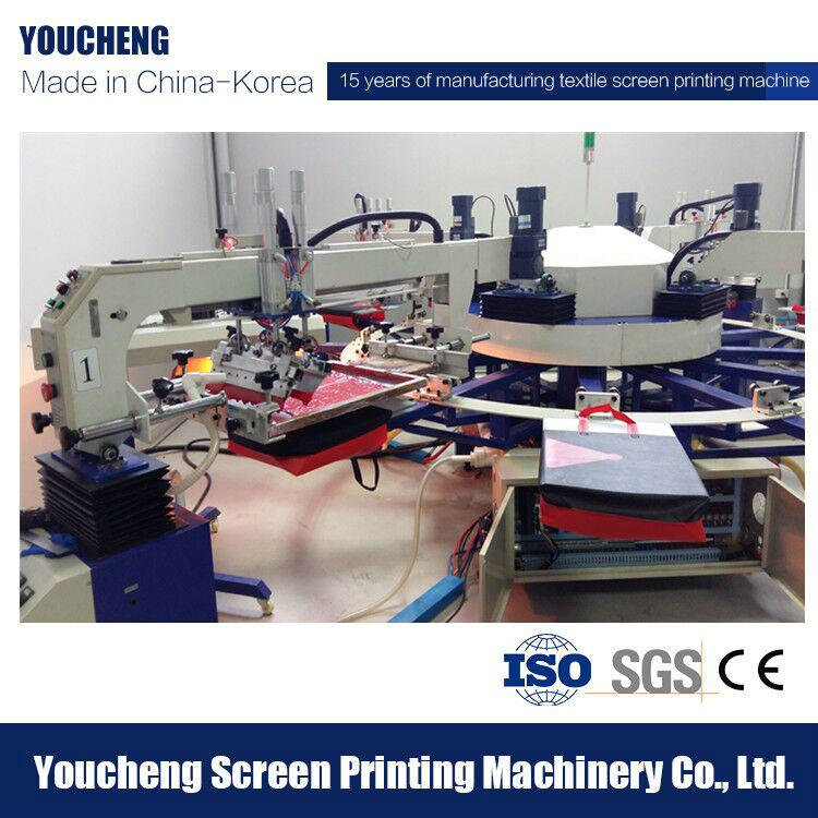 Fully automatic 6 color t shirt screen printing machine for sale YC