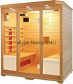 4 person loss weight infrared solid wooden sauna room