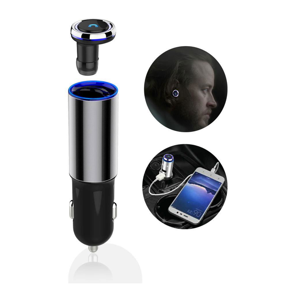  Car Charger Bluetooth Headset 2