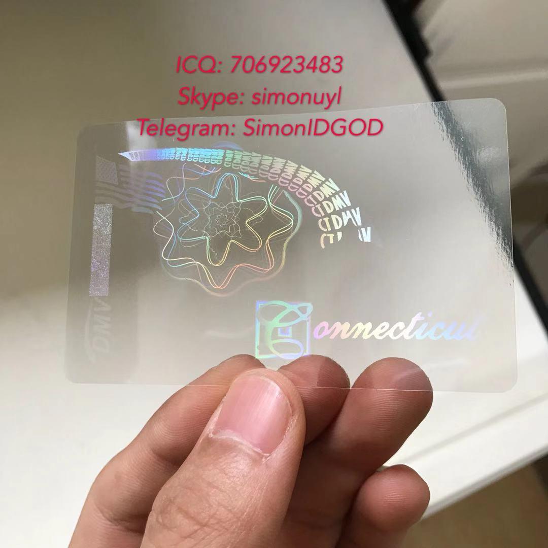 Connecticut state ID overlay hologram sticker supplier fast delivery