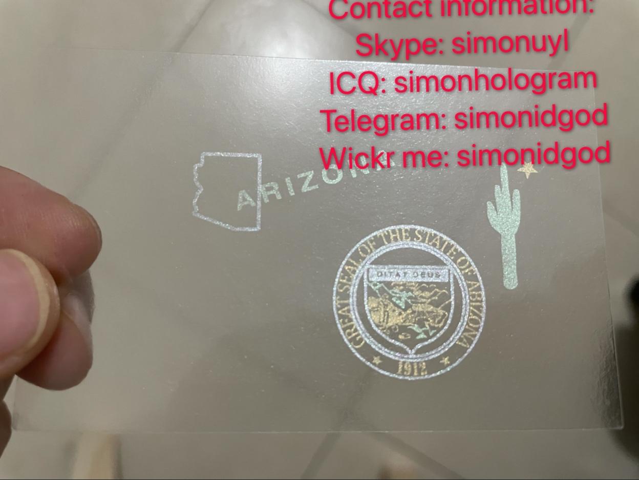 New Arizona AZ OVI hologram overlay AZ ID template simonIDGOD (China