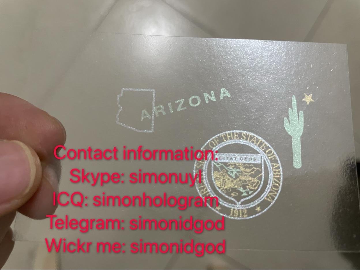 New Arizona AZ OVI hologram overlay AZ ID template 2