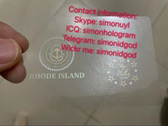 NEW Rhode Island ID DL hologram overlay sticker NEW RI  ID template