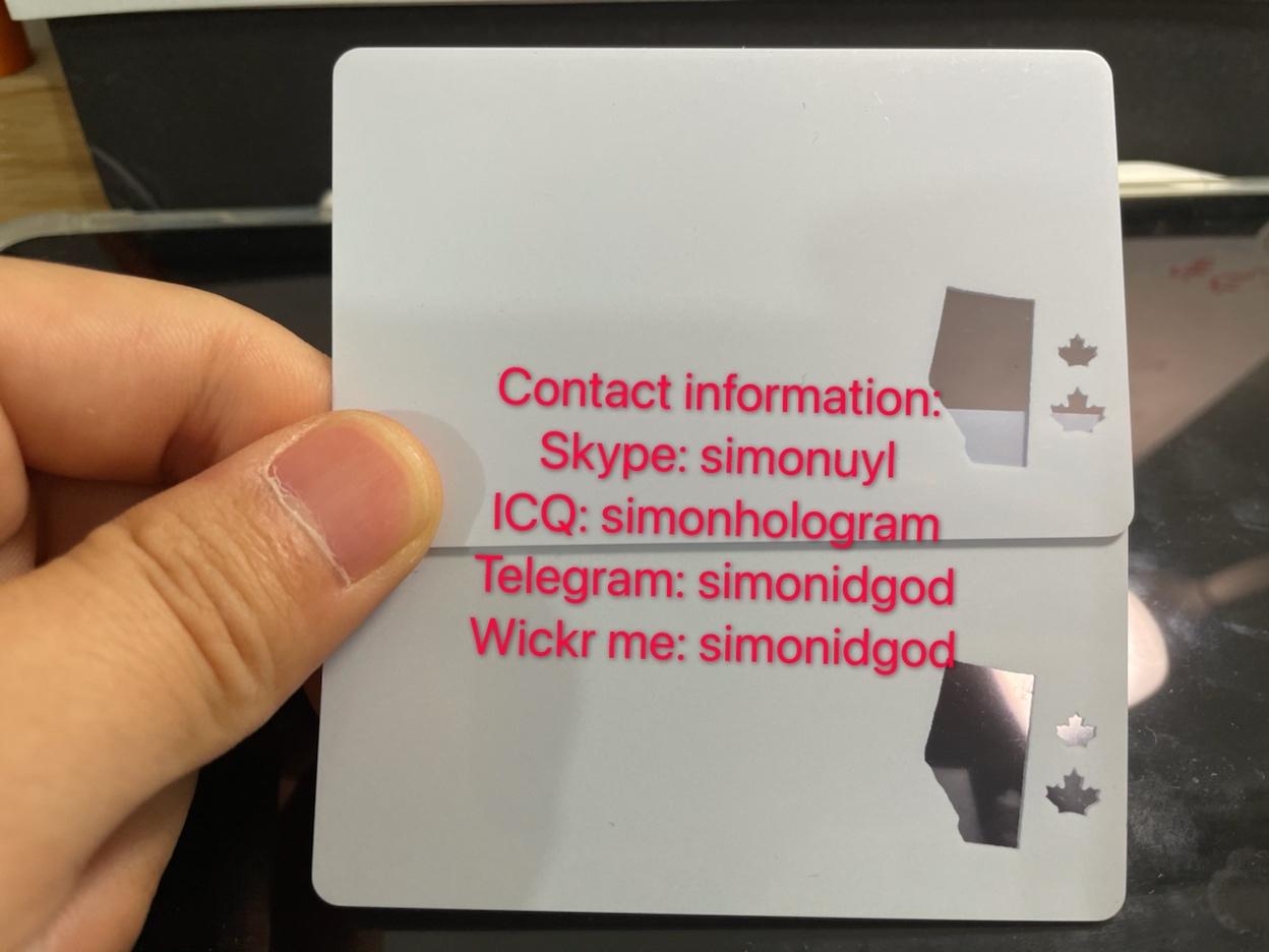 Canada ID card Alberta ID card canadaUV simonIDGOD (China