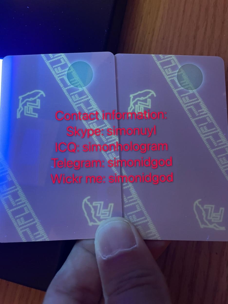 New Florida FL Card with UV FL ID card with GOLD ghost NO