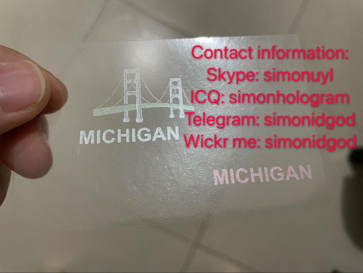 New Michigan MI hologram overlay OVI hologram sticker overlay for MI DL 2