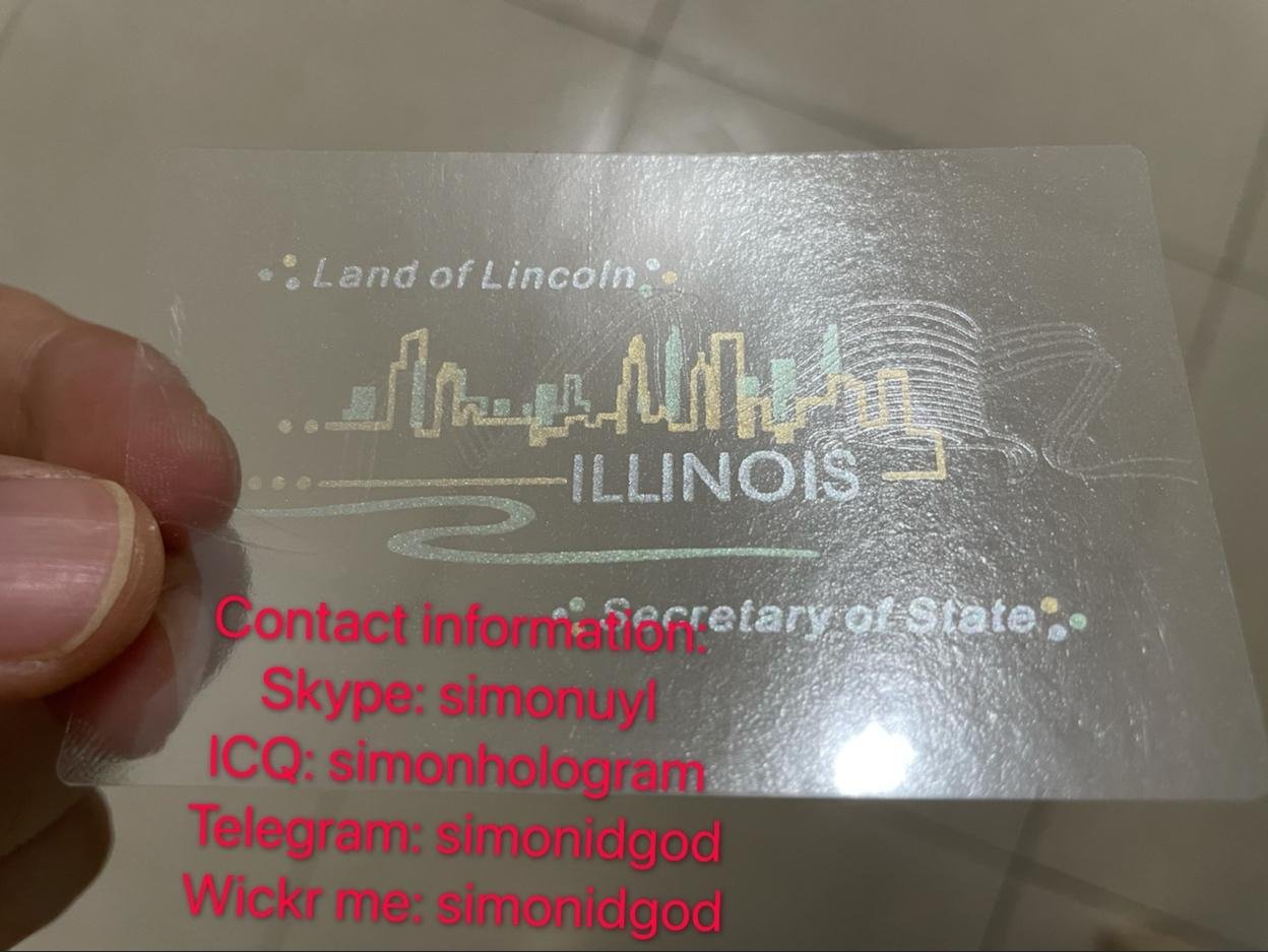 New IL Illinois hologram overlay with UV OVI Driver sticker License for IL DL 3