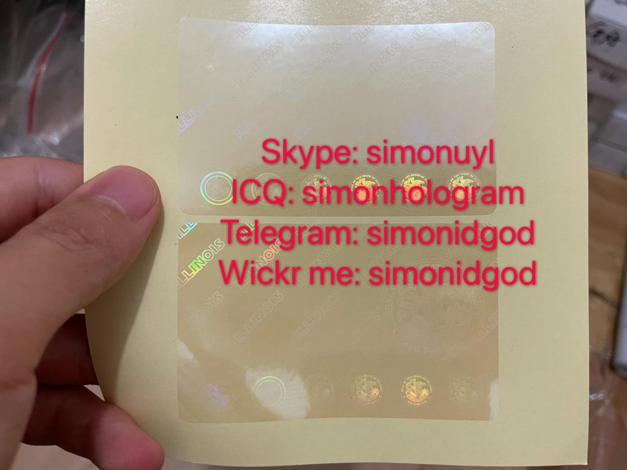 Hot sell Illinois state ID UV hologram sticker manufacturer IL 