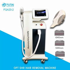 12 years warranty OPT women shr hair removal beauty device FQA20-2