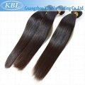 6A Peruvian Straight Hair Unprocessed Hair Weft Natural Black 16" 5