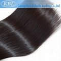 6A Peruvian Straight Hair Unprocessed Hair Weft Natural Black 16" 3