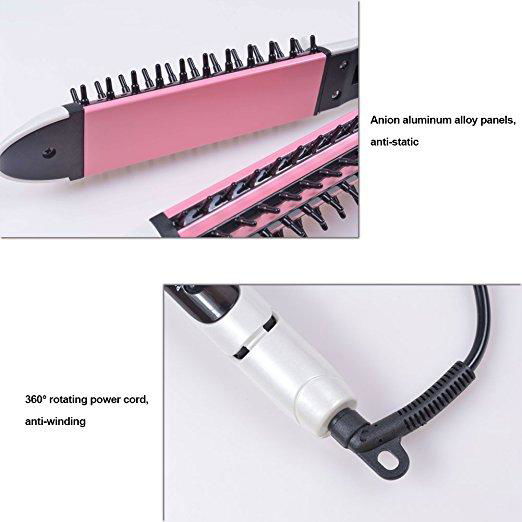 Portable Hair Straighteners and Curlers Ceramic Flat Irons Hair Curling Irons 4