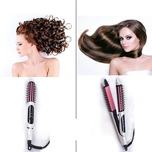 Portable Hair Straighteners and Curlers Ceramic Flat Irons Hair Curling Irons