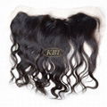 Brazilian Virgin Hair Deep Wavy Free Part Lace Frontal Closure with Bleached