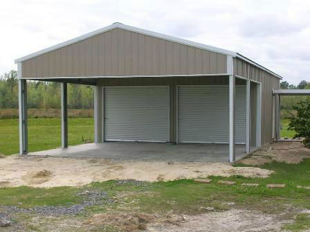 Carport with Storage Shed