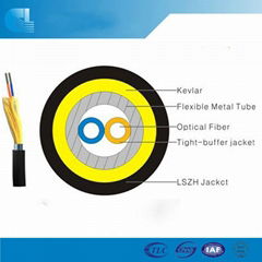 Tactical Fiber Optic Cable with Helical Armored