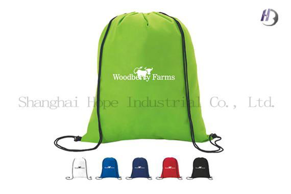 Custom Logo Print Promotional Shopping Nonwoven Drawstring Bag