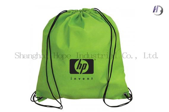 Custom Logo Print Promotional Shopping Nonwoven Drawstring Bag 4