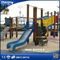 2016 New Design PE Board Kids Outdoor Playground with Stainless Steel Slide