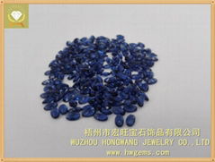 bule oval glass gemstones