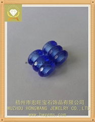 6.5mmx15mm bule Abacus Glass Beads