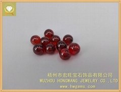 Red ball facet 10MM Cubic Zirconia For Jewelery