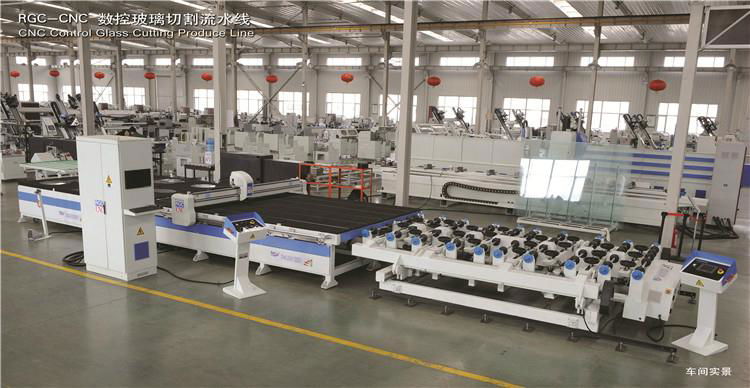 automatic many shapes glass cutting machine insulating glass making line 2