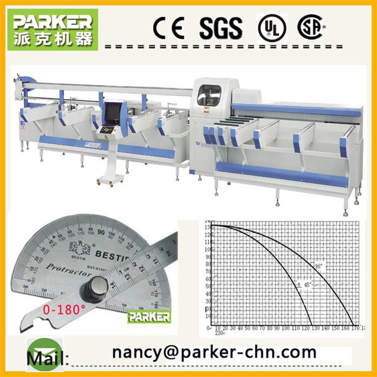 Aluminum  pvc  Profile single head cutting saw machine 5