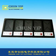 Acrylic large membrane keypad remote control panel