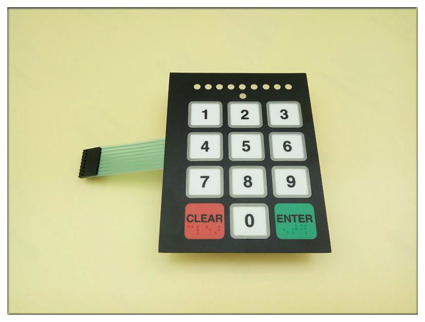 4*3 push button membrane keypad for remote control