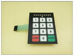 4*3 push button membrane keypad for