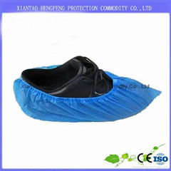 Nelson Certified Cpe blue disposable non slip shoe covers