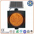 high brightness LED Solar yellow flashing light 3