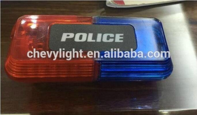 Policeman Shoulder Wear Red Blue Warning Light with Steel Clip 2