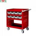 TJG metal tool storage cabinet car repair tool trolley with tools 3