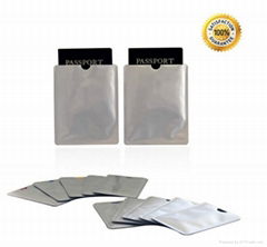 anti scan RFID blocking card sleeves for credit card and passport