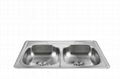 Double bowl wholesale stainless steel sink without faucet WY-3322 1