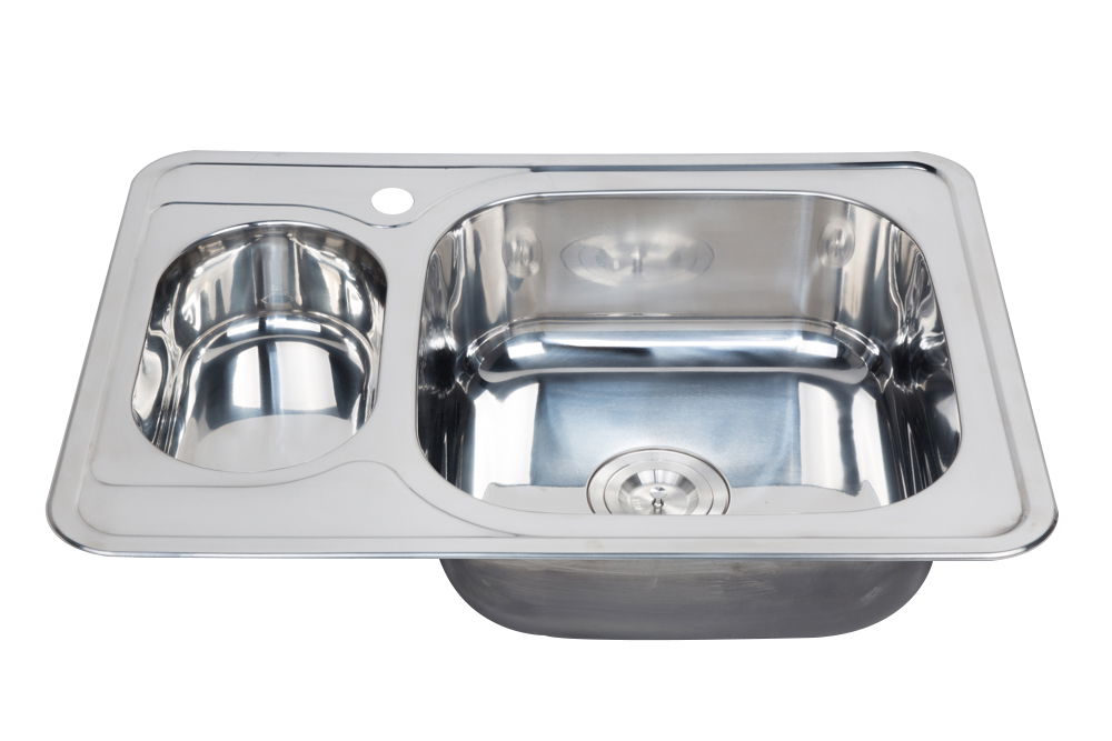 Special design two different  bowl size double kitchen sink WY-7050