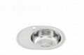 One piece finished sliver surface stainless steel sink without faucet 5745