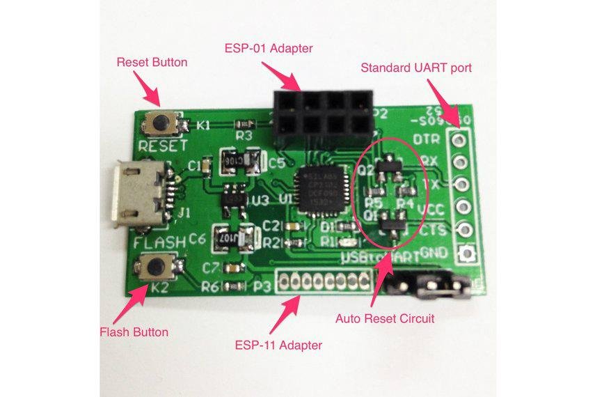 ESP8266 Flasher Rev2 CP2102 USB To UART module converter 5