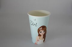 Customized Logo 16oz Disposable cup paper cup