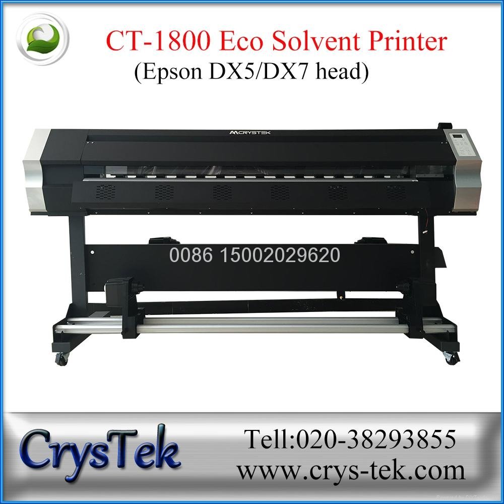 CrysTek CT-1800 eco solvent printer with Epson dx5/dx7 printhead