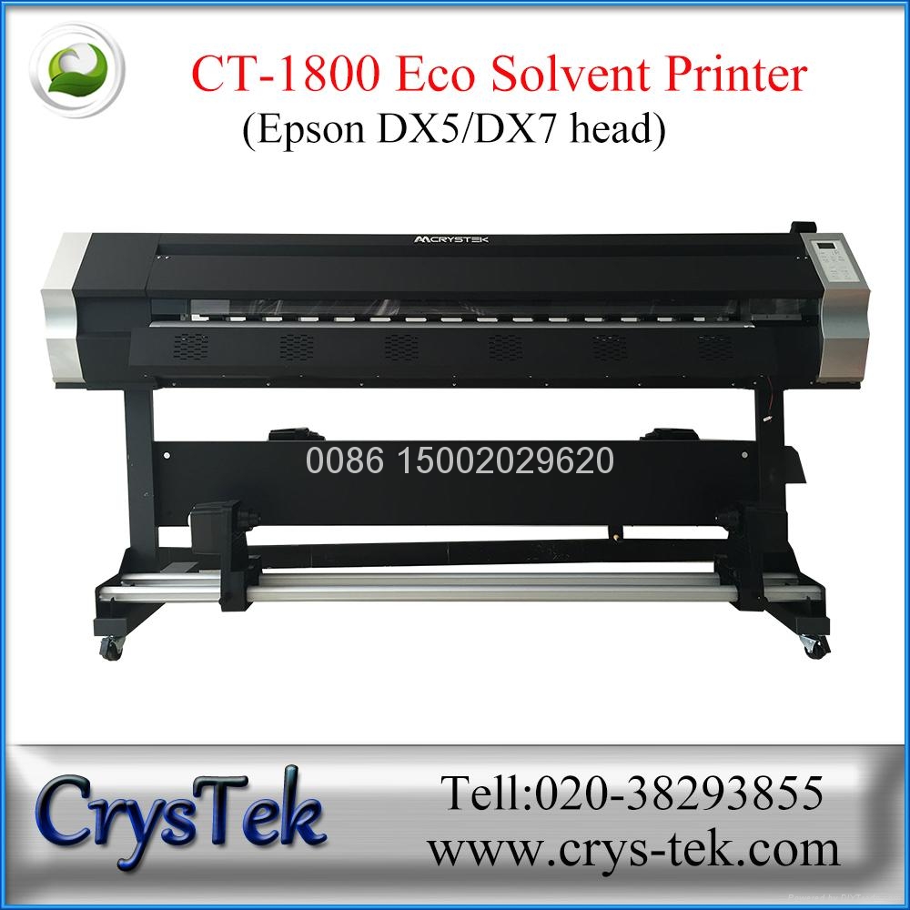 CrysTek CT-1800 eco solvent printer with Epson dx5/dx7 printhead 1