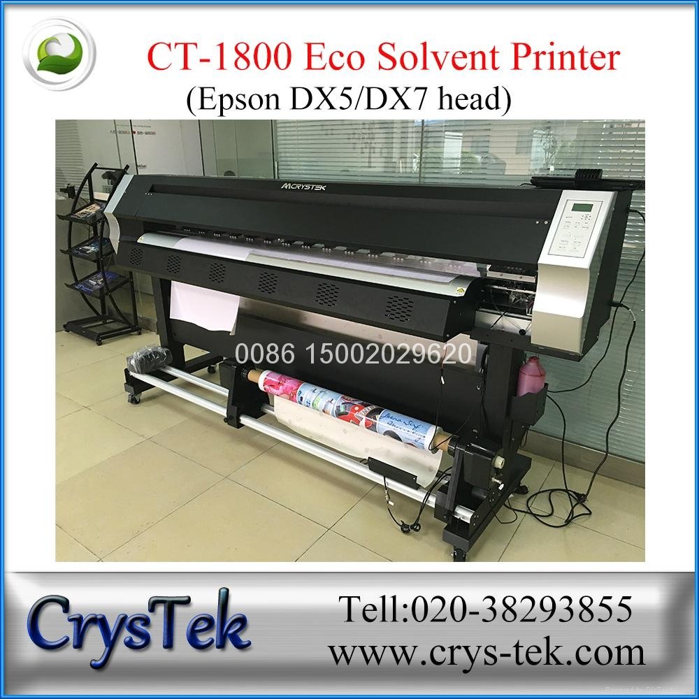 CrysTek CT-1800 eco solvent printer with Epson dx5/dx7 printhead 3