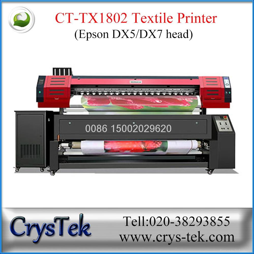 CrysTek CT-TX1802 textil printer sublimation printing machine with Epson dx5/dx7